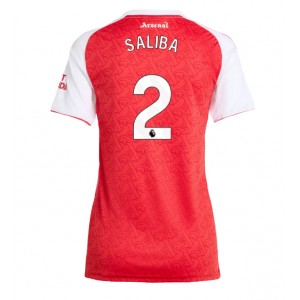 Fotbalové Dres Arsenal William Saliba #2 Dámské Domácí Oblečení 2025-26 Krátký Rukáv